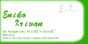 eniko krivan business card